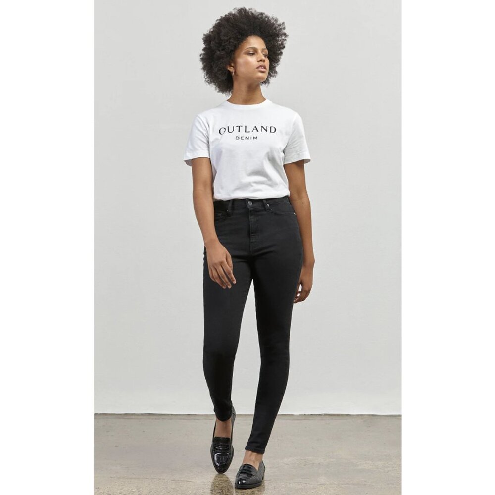 NEW Outland Denim Harriet High Rise Skinny Jeans Black